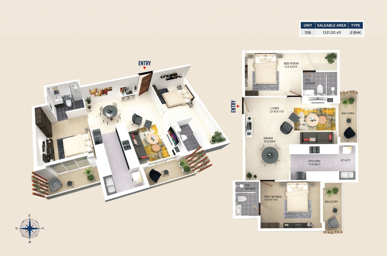 2 BHK Apartment in Bejai, Mangaluru — photo 13