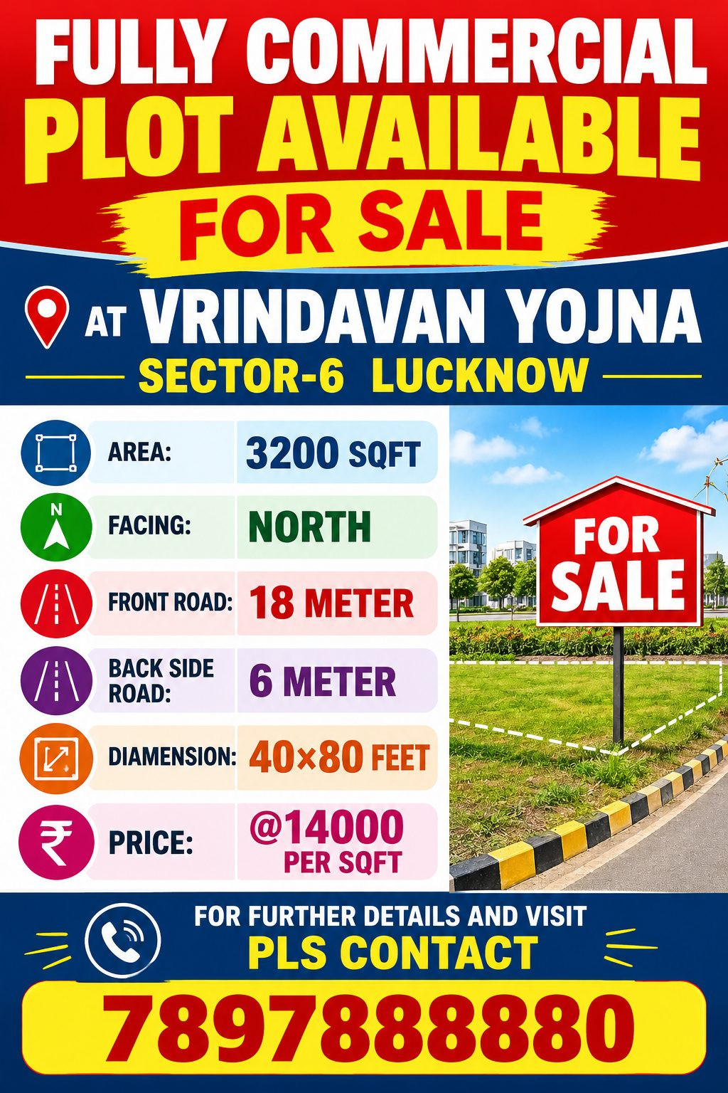 Commercial plot in Vrindavan Yojna, Lucknow — hero photo