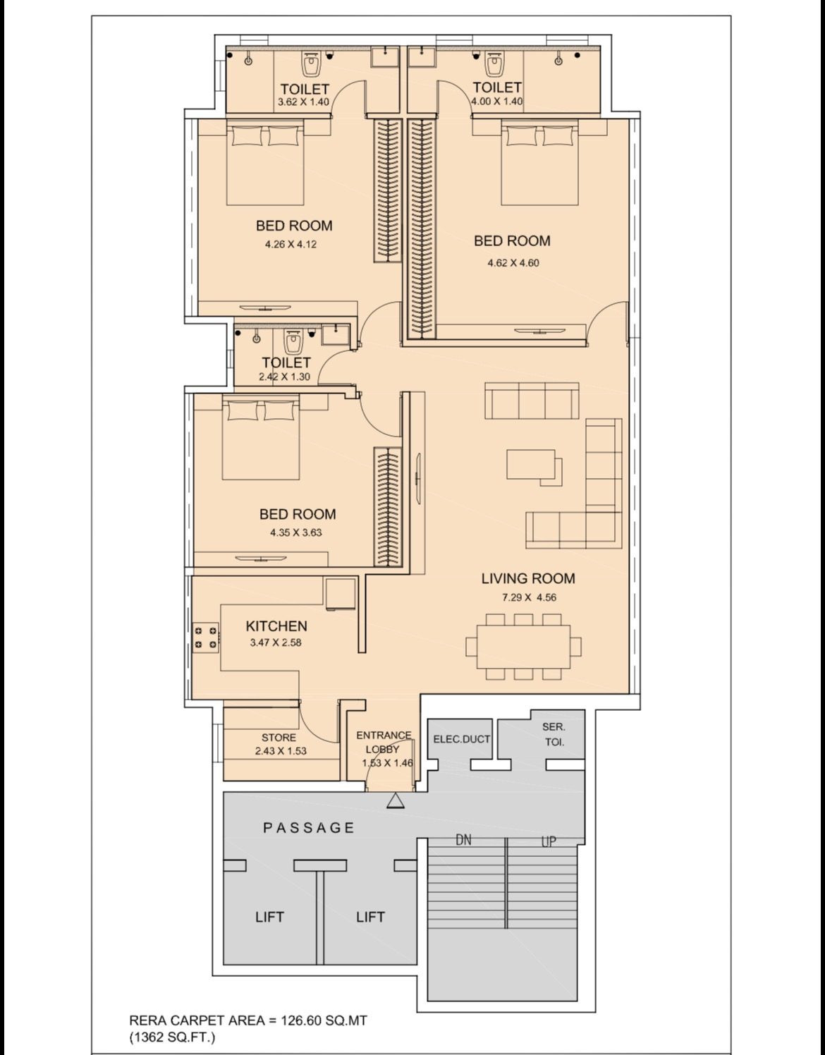 3 BHK Apartment for sale in Malabar Hill, Mumbai