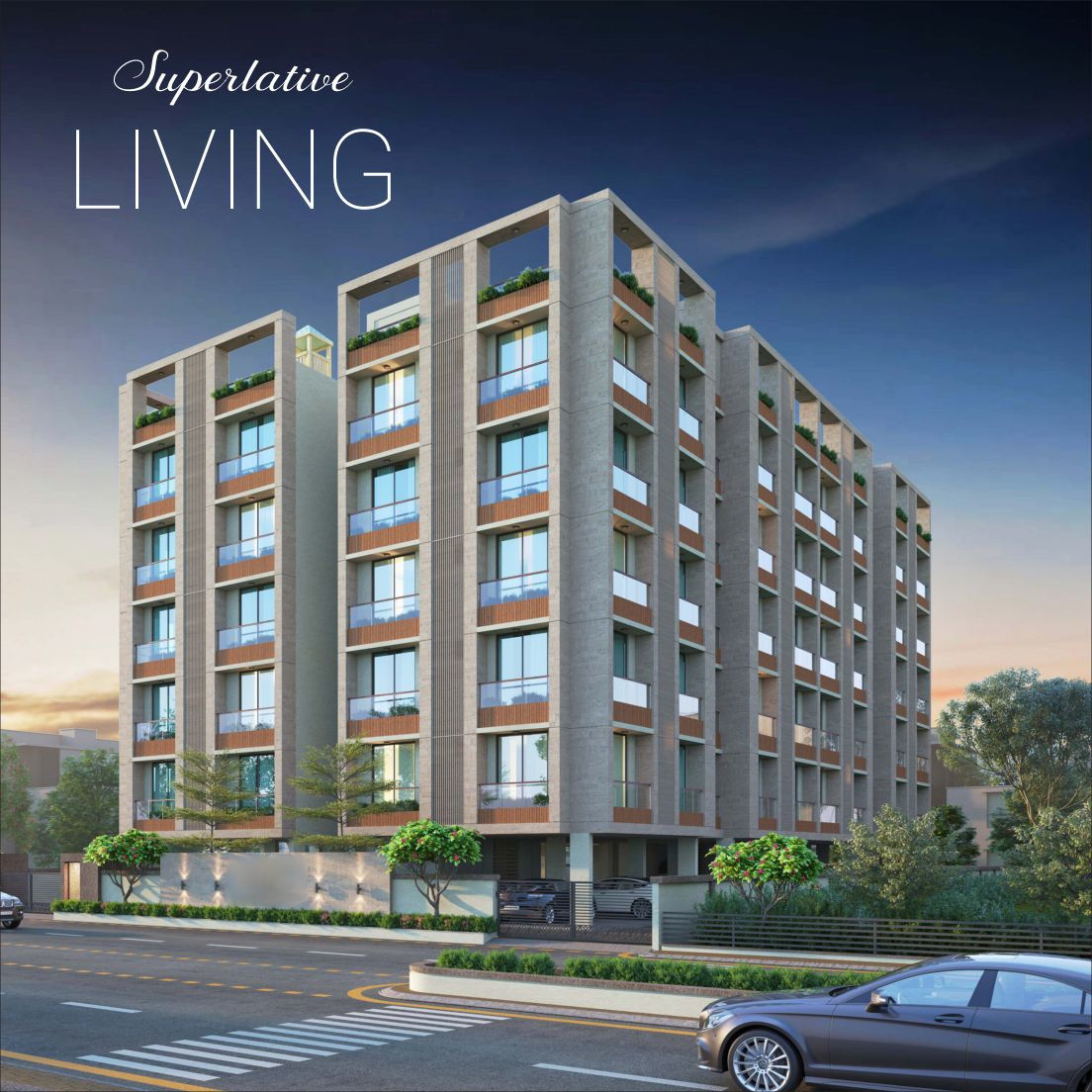 3 BHK Apartment in Chhani Jakatnaka, Vadodara — hero photo