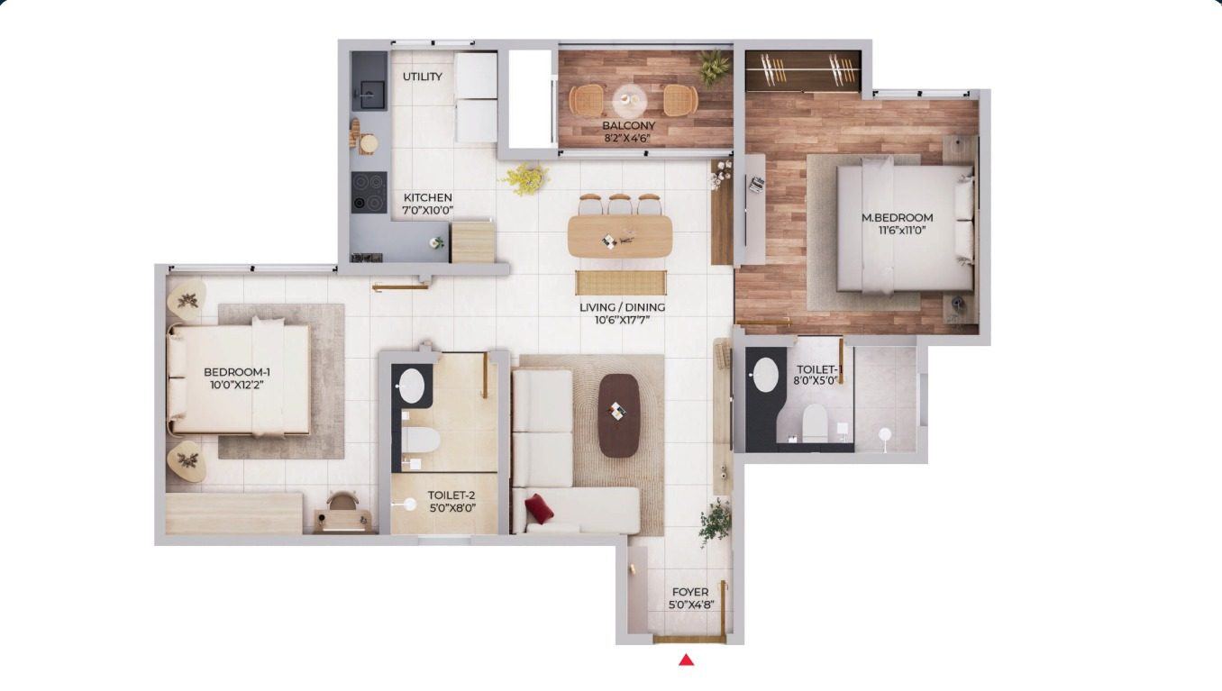 2 BHK Apartment for sale in Yelahanka, Bengaluru