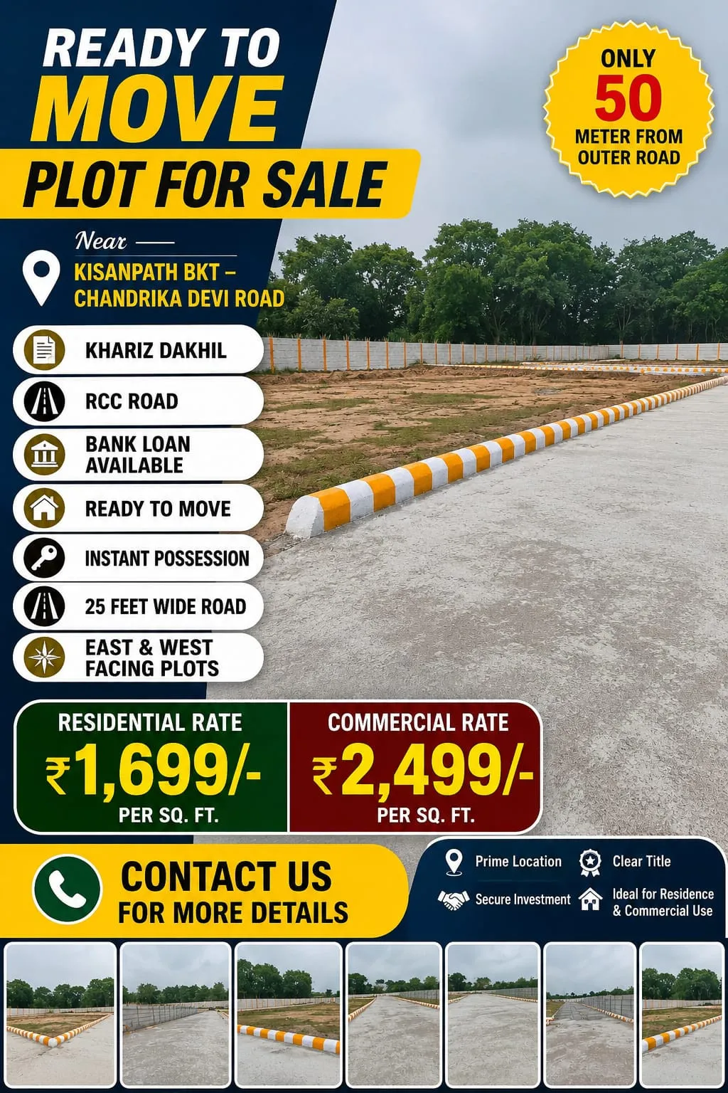 Ready To Move Plot For Sale Near Kisanpath Outer Ring Road Bakshi Ka Talab Chand…