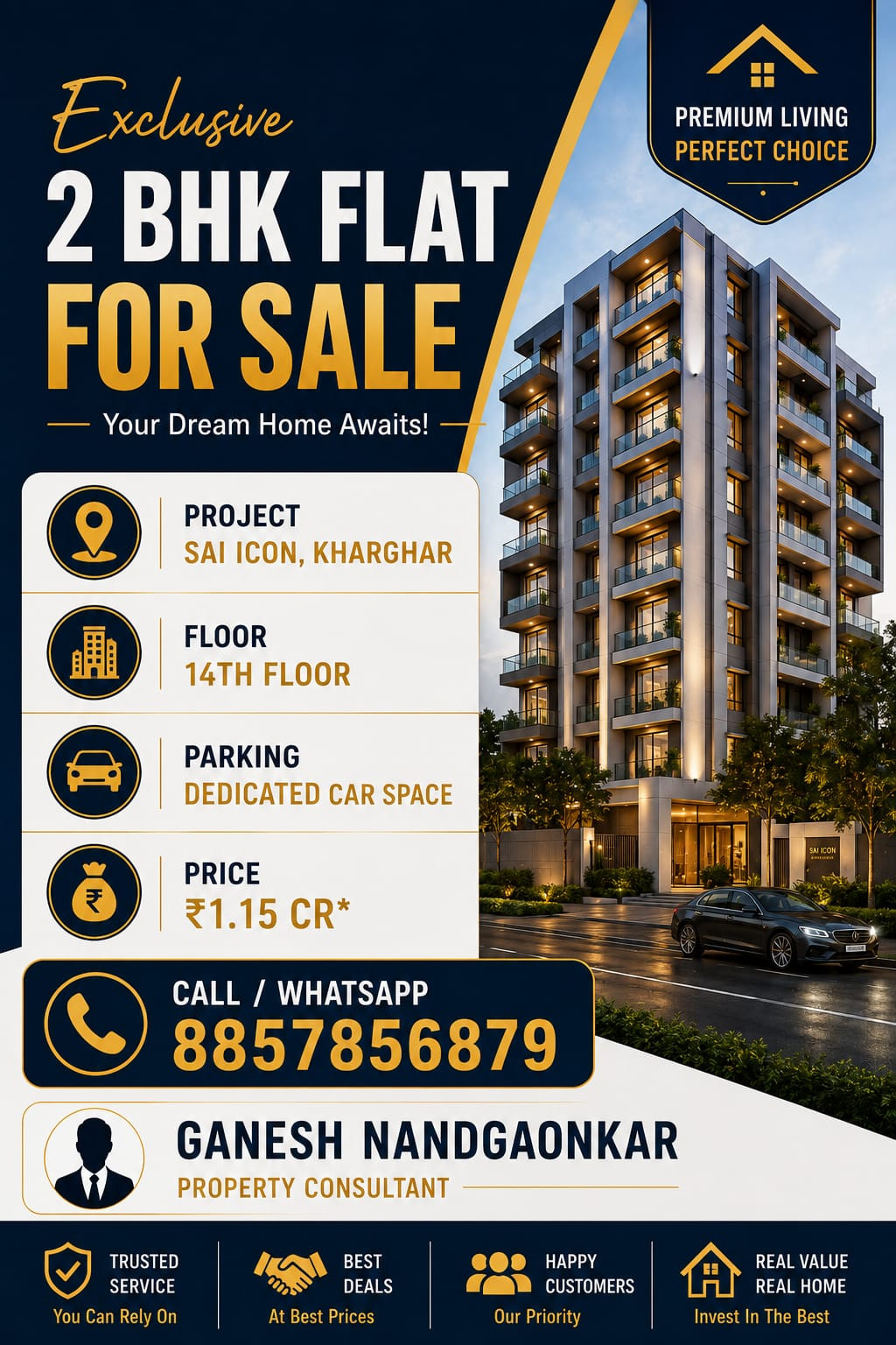 Myself Ganesh Nandgaonkar I'm a property consultant of Real estate.. i show you…