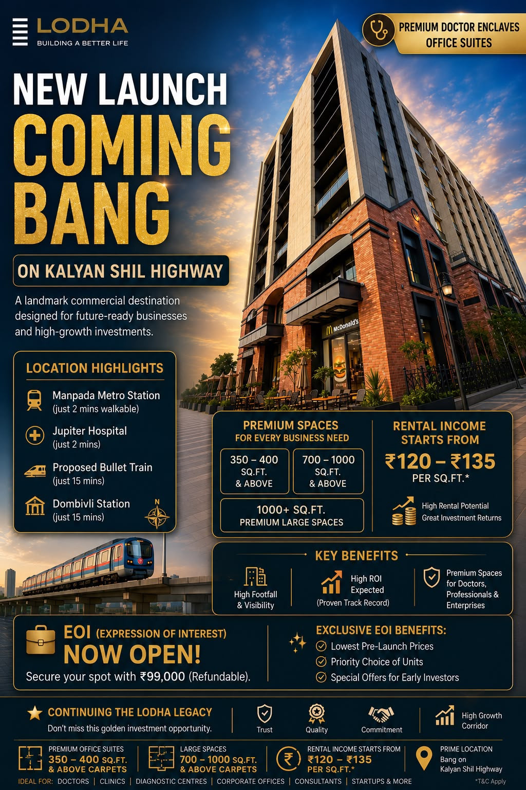 *🚀 GRAND COMMERCIAL LAUNCH*

*COMING SOON*

Bang on Kalyan–Shil Highway…