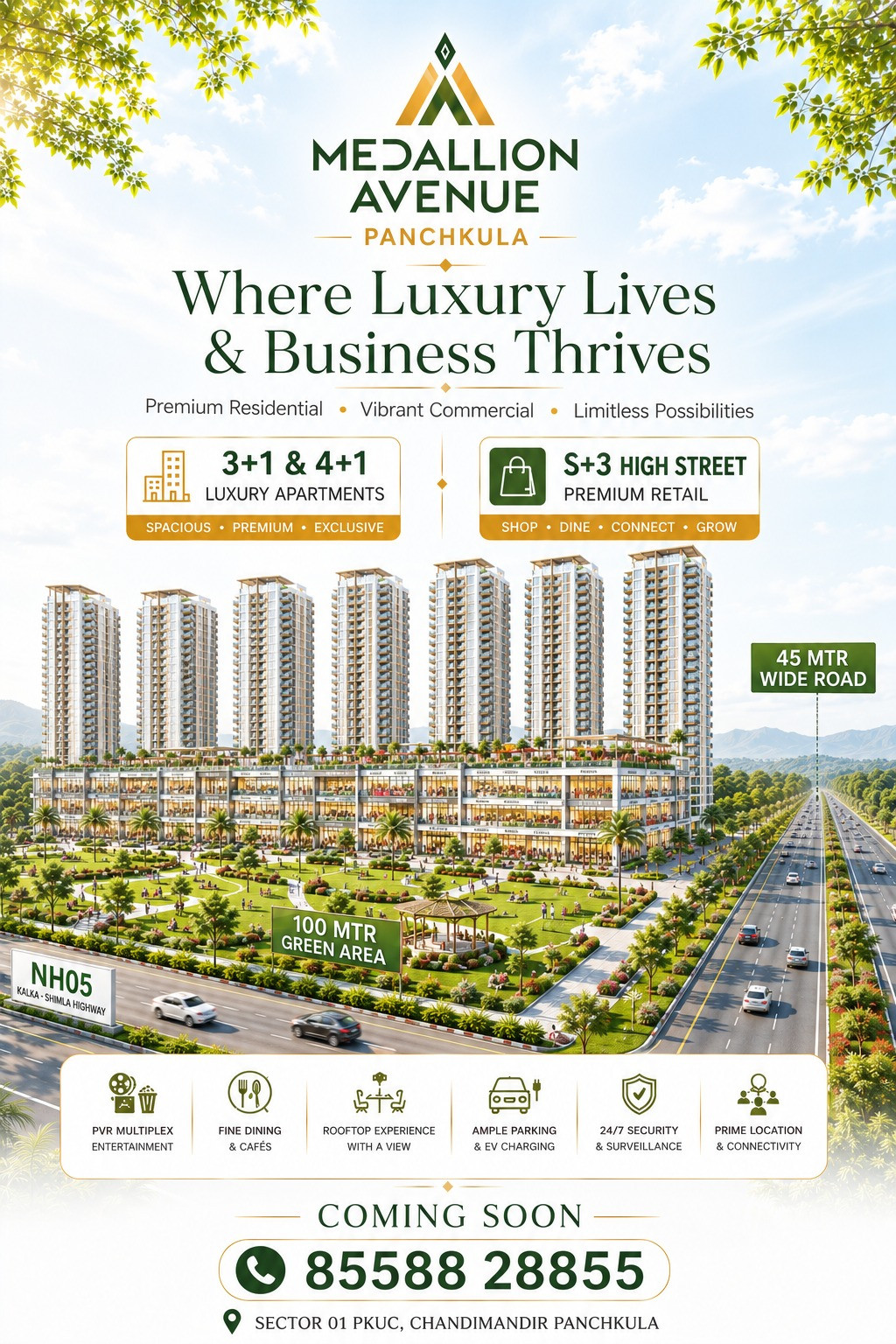Medallion Avenue is a smart mix of High end Retail on the National Highway and U…